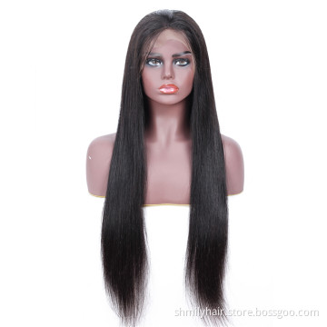 Wig Vendors Swiss Lace Frontal Natural Color Raw Unprocessed Brazilian 100% Cuticle Aligned Straight Human Hair Lace front Wig